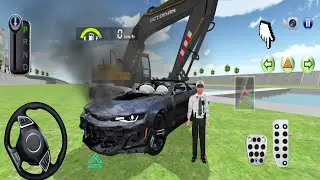 3D Driving Class # 77-Chevrolet Camaro Car & Excavator Auto Repair Shop City Drive -Android Gameplay