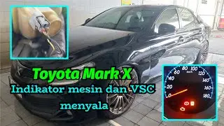 Toyota Mark X indikator mesin dan VSC menyala, kabel sensor putus digigit tikus,repair dan claer DTC