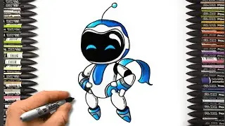 How To Draw Astro Bot from Marvel Rivals | Step by Step Drawing Tutorial