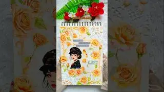 ASMR Journal With Me 😍 Orange Theme 🧡🍊 #journal #asmr #shorts #scrapbooking #craft
