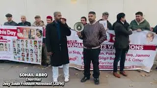 Sohail Abro Speech | JSFM Chairman | Intl Human Rights Day | JSFM Protest London
