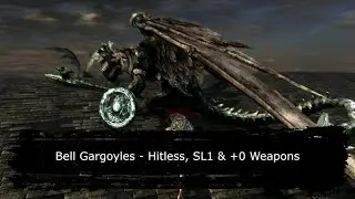 Dark Souls 1 - Bell Gargoyles (SL1, Hitless, +0 Weapons & No HUD)