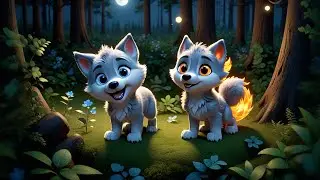 Two Baby Wolves Howl at the Moon | Nighttime Counting| Howling Rhyme for Toddlers & Preschoolers