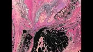 Acrylic Pouring | Flip and Floating Cup Pour Technique | Breast Cancer Awareness Month