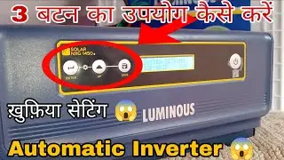 Luminous Nxg 1450e Solar inverter #luminousinverter All settings review Button Features Detail riv..