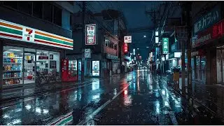 Tokyo After Midnight 🌙 Lofi Sleep Mix with Rain Ambience For Relaxing