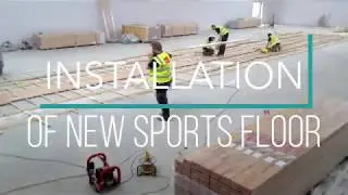 Installing a Junckers Sports Floor in Ireland using the Junckers Blubat system