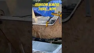 Plywood in Transom! #diy #boat #boatlife #transom #totalboat