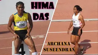 100m Womens Heat-1 || Hima Das vs Archana Suseendran in 36th National Games Gujarat 2022