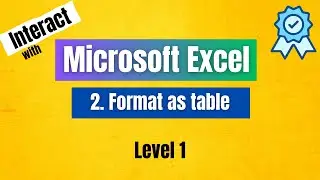 2.Format  as table