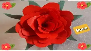 Simple rose design || Easy paper Rose cutting || Handmade Gulabi huvu