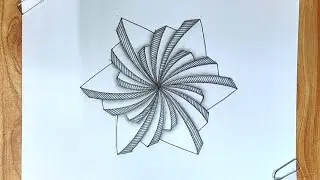 Pattern 692|Zentangle art|Zendoodle art|Floral art|Illusion art|Legative art|Art tutorial|Freehand art