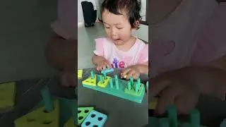 #selfrecognition #focus #nopatience #temper #toddlerplaytime #stackingchallenge #22monthsold