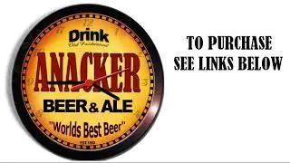 ANACKER BEER ALE WALL CLOCK