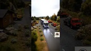 Realistic RC Truck Journey | Scania Model on Miniature Roads #constructiontrucks #mercedesbenztruck