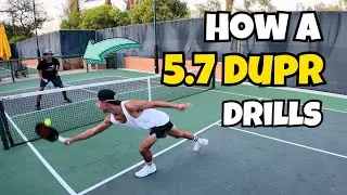 Instructive Pickleball | Full Un-Edited Drill Session ft. Chiron Burl (5.7 DUPR)