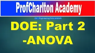 Engineering Data Analysis :DOE, Intro to ANOVA, Exercises