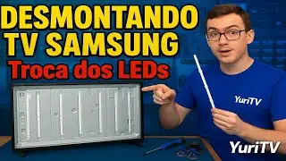 COMO DESMONTAR TV SAMSUNG 40 POLEGADAS PARA TROCAR OS LEDS   UN40T5300AG