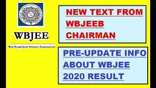 NEW TEXT UPDATE FROM WBJEEB || WBJEE2020 || #wbjee2020result