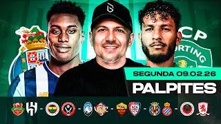 PALPITES DE FUTEBOL PARA 09 02 2026 (SEGUNDA-FEIRA) | Boleiros Tips