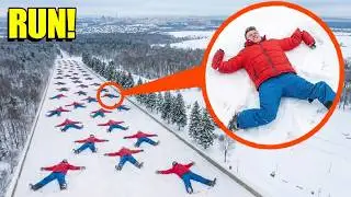 If you see your CLONE doing this in the snow, run! (They are EVIL)