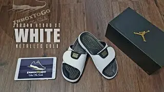 UNBOXING WHITE METALLIC GOLD 2024 Jordan Hydro 11