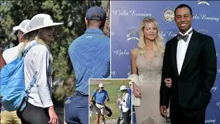 Tiger Woods catches up with ex-wife Elin Nordegren as watch son Charlie win major golf tournament