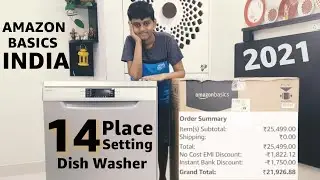 Amazon Basics Dishwasher for India - Unboxing and Demo of Amazon Basics 14 Place Setting Dishwasher