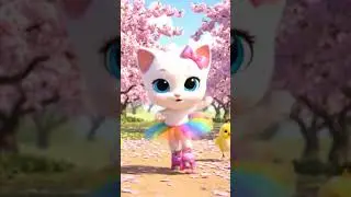 Dubi Dubi Dam Cute Cat Dance 🐱✨ | Funny AI Cartoon Dance | #Shorts