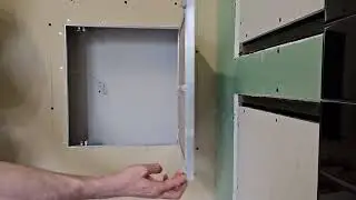 Hidden door for painting and fastening to drywall 1/2-inch thick, mod. ONE. Push to Open