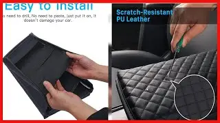 Tesla Model 3/Y Center Console Cover &ndash; Premium PU Leather Armrest Protector with Secret Compartment