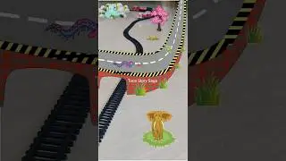 Snake is following Insect on the bridge near the track and train is approaching fast | USA