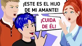 Caricatura - Mi ESPOSO trajo a casa a UNA NIÑA RARA, y volvió mi VIDA un INFIERNO - AmoMama