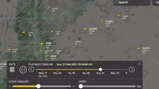 MADAR FR/24 radar display - AAL Flight 2292 & UFO, Feb 21, 2021 New Mexico