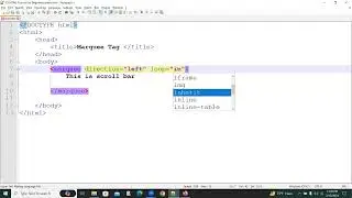 Marquee Tag in HTML | Part - 34