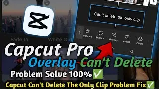 Capcut Can't Delete The Only Clip | Can't Delete The Only Clip Capcut | Capcut Can't Delete Fixed ✅
