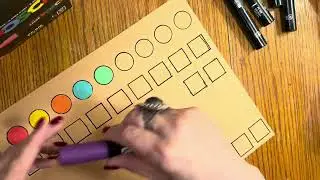 Sketch booking, swatching and enjoying outlining and painting with Posca markers.