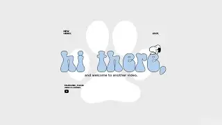 cute 'snoopy' aesthetic Intro & Outro templates (with blue text) | FREE FOR USE