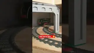 Lego QJ steam train versus curves #shorts #lego #legotrain #legotrains #modeltrains #fail