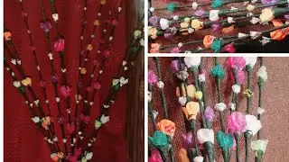 Craft with Plastic packets & plastic cover/Broom stick craft/Best out of waste/DIY/Home decor/trash