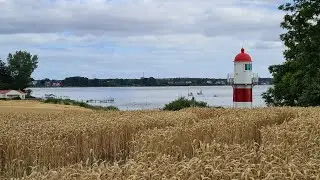 In Dänemark auf dem Europa Fernwanderweg E 6 der Flensburger Förde entlang