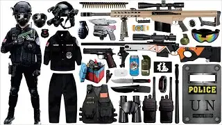 Unpacking special forces weapon toys, MSR sniper rifle, HK416 assault rifle, Barrett sniper rifle