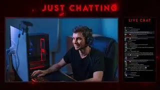 Best 🤩 Black and Red theme stream overlay template | streaming overlays for obs