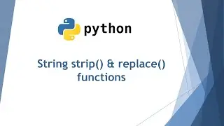 Python String strip, replace functions
