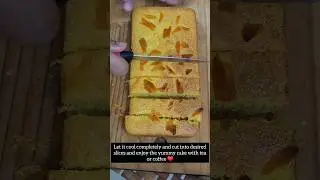 Delicious,super soft, tasty homemade suji -mango tea-time cake 🧡😋#shorts #youtubeshorts ##viralvideo