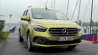 New 2023 Mercedes T180 d limonite yellow (Interior, Exterior, Driving)