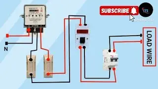 single phase energy meter mcb connection daigram #electrical #automobile #ytshorts #electrician # 