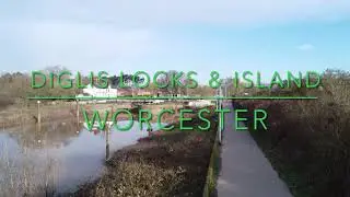 Diglis Locks & Island, Worcester by drone 2024