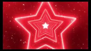 Red Star Light Loop 4K &ndash; 1 Hour Seamless Visual &ndash; No Sound &ndash; DJ / Party Background