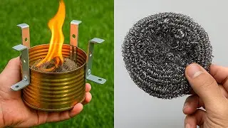 No gas, no firewood! Free heating all year round from Styrofoam and tin cans - endless gold mine!